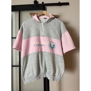 Vintage JACQE Short Sleeve Quarter Zip San Francisco Sweatshirt XL